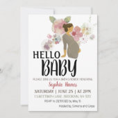 hallo Baby Boho Botanisch Baby shower Kaart (Voorkant)