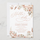 Hallo Baby Boho Herfst Genderneutraal Baby shower Kaart (Voorkant)