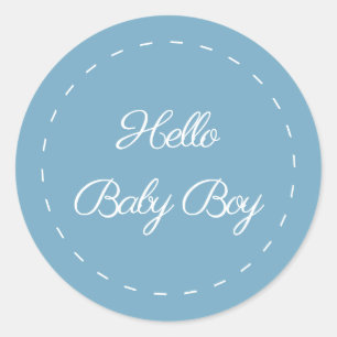 hallo Baby Boy Ronde Sticker