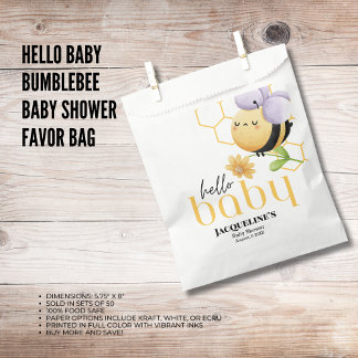 Hallo Baby Bumblebee Baby shower Bedankzakje