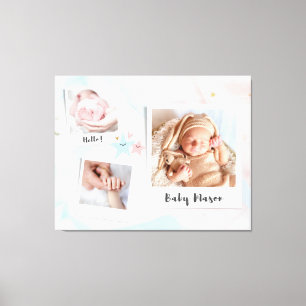 hallo baby canvas afdruk