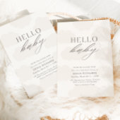Hallo Baby | Cloud Nine Genderneutraal Baby shower Kaart