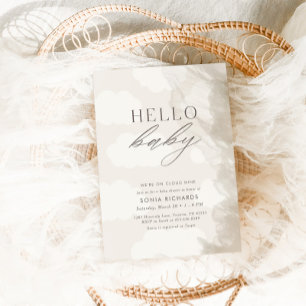 Hallo Baby   Cloud Nine Genderneutraal Baby shower Kaart