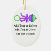 hallo Baby Cupcake! Keramisch Ornament (Achterkant)