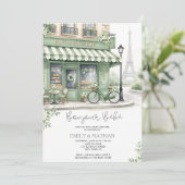 Hallo Baby Eiffeltoren Franse chic babyfeestje Kaart (Staand voorkant)