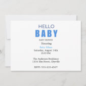 Hallo Baby Ethan Shower Uitnodiging (Voorkant)