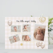 hallo Baby Foto geboorteaankondiging Aankondiging (Staand voorkant)