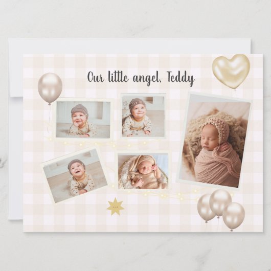 hallo Baby Foto geboorteaankondiging Aankondiging (Voorkant)