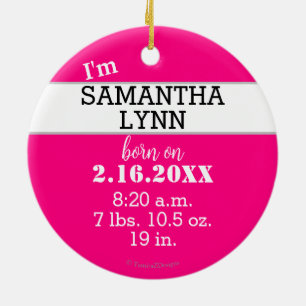 Hallo Baby Girl Name beroemd gemaakt door The Worl Keramisch Ornament