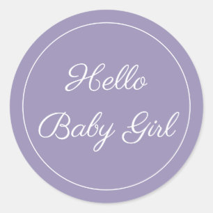 hallo Baby Girl New Baby Sticker