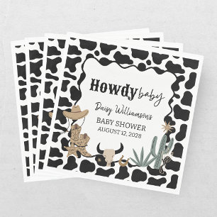 Hallo Baby Groen Tannige Cowboy Baby Shower Servet