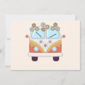 Hallo Baby Groovy Retro Bloemen Baby shower Party Kaart (Achterkant)