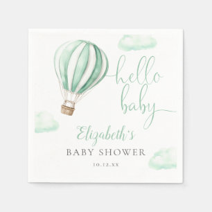 Hallo Baby Hete Luchtballon Neutraal Baby shower Servet