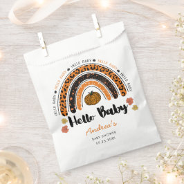 Hallo Baby Meisje Pompoen Baby shower Bedankzakje