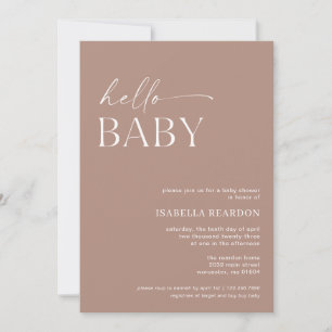hallo Baby minimalistisch Baby shower Kaart
