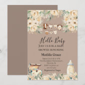 Hallo Baby Neutraal Alle Beige Kaart (Voorkant / Achterkant)