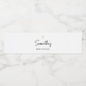 Hallo Baby Neutraal minimalistisch Baby shower Waterfles Etiket (Enkel label)