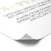 Hallo Baby Neutral Minimalistische Late Night Luie Poster (Hoek)