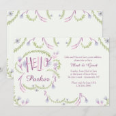 hallo Baby ontmoeten en Greet Uitnodiging (Voorkant / Achterkant)