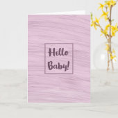 Hallo Baby Pink Kaart (Gele Bloem)