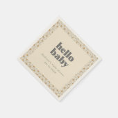 Hallo Baby Retro Boho Daisy Custom Servet (Hoek)