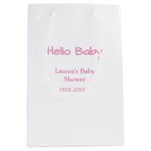 hallo baby roze pastel baby shower naam datum tren medium cadeauzakje