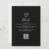 Hallo Baby Shower All In One Zwart en Wit Kaart (Achterkant)