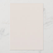 Hallo Baby shower Beige Boho Wildflower Floral Menu (Achterkant)