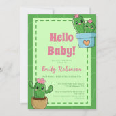 Hallo Baby shower Cactus Kaart (Voorkant)