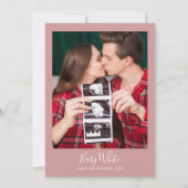 Hallo Baby shower Dusty Roos Roze Baby Meisje Foto Kaart (Achterkant)