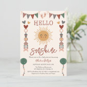 Hallo Baby shower Genderneutrale Boho Kaart (Staand voorkant)