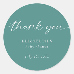 hallo Baby shower minimalistisch geslacht Neutral  Ronde Sticker
