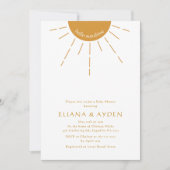 Hallo Baby shower Minimalistische Boho Kaart (Voorkant)