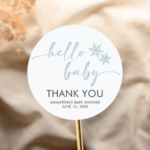 Hallo Baby Shower Ronde Sticker