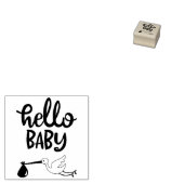 hallo Baby shower Rubberstempel (Gestempeld)