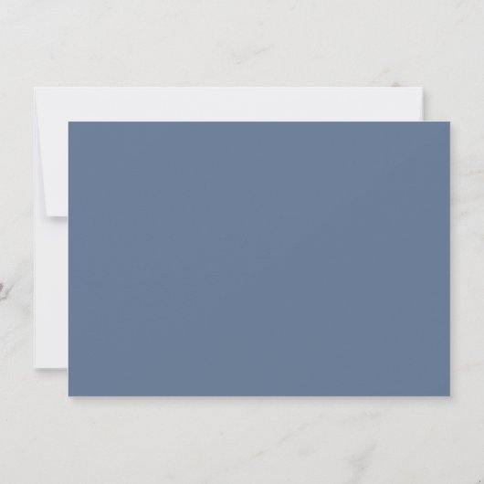 Hallo Baby Simple Slate | Dusty Blue Script Shower Kaart (Achterkant)