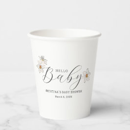 Hallo Baby Spring Baby shower Welkom Papieren Bekers