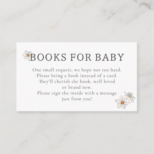 Hallo Baby Spring Daffodil Informatiekaartje (Voorkant)