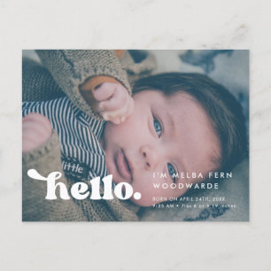 Hallo Baby Stijlvolle retro Briefkaart