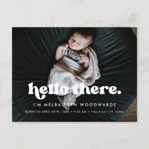 Hallo Baby Stijlvolle retro Briefkaart