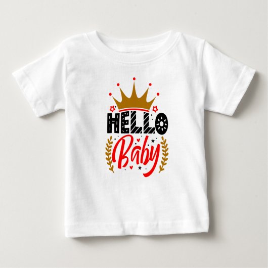 Hallo baby T-shirt print ontwerp (Voorkant)
