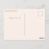 Hallo Baby Terracotta Boho Floral Briefkaart (Achterkant)