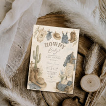 Hallo baby western woestijn baby shower