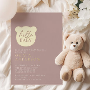 Hallo Babybeer Baby Shower Folie Uitnodiging