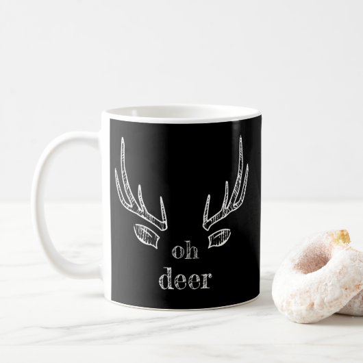"Hallo Beste Deer Antlers & Ears Coffee Mok (Met donut)