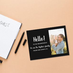 Hallo,Bewerkbaar We zijn nieuw in de groep Briefkaart