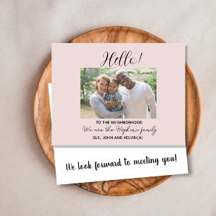 Hallo,Bewerkbaar We zijn nieuw op de foto van de g Briefkaart