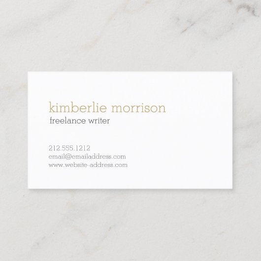 Hallo Big Gold II Eenvoudig gezegd Visitekaartje (Achterkant)