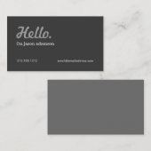 HALLO BIG | INLEIDING Nr. 3 Visitekaartje (Voorkant / Achterkant)