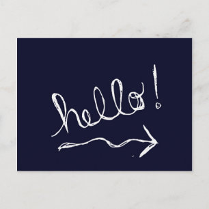 hallo Blauw Briefkaart